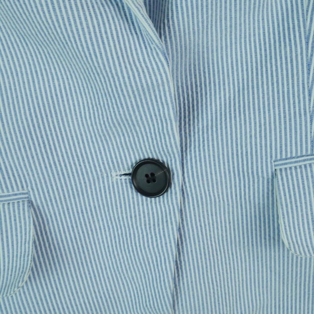 Veronica Beard Dickey Blazer Size 0 Seersucker Blue White Stripe Preppy Timeless - Picture 3 of 13